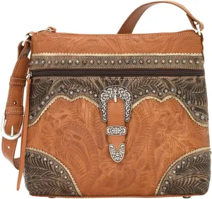 American West Ladies Saddle Ridge Zip Top Shoulder Bag