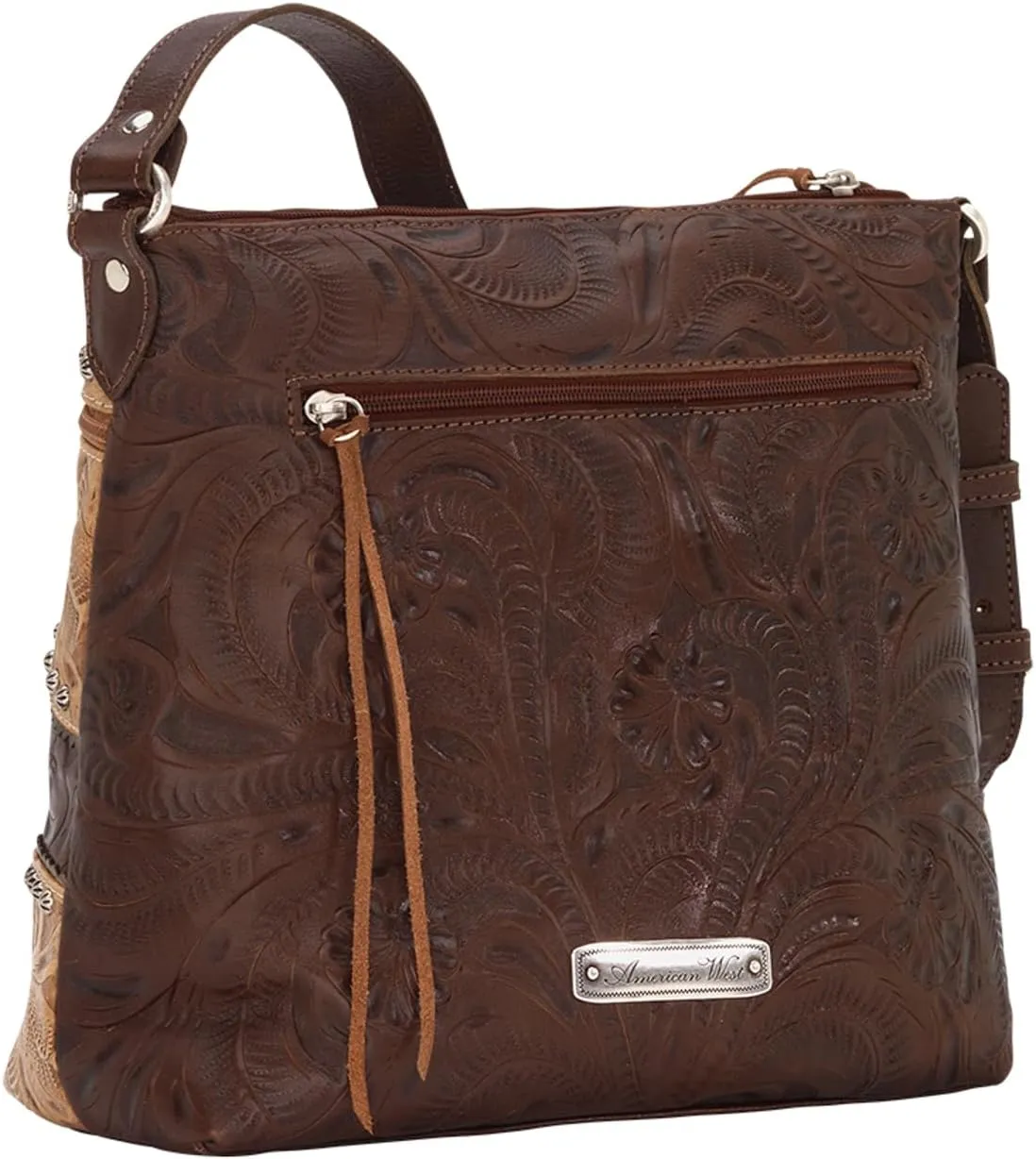 American West Ladies Saddle Ridge Zip Top Shoulder Bag