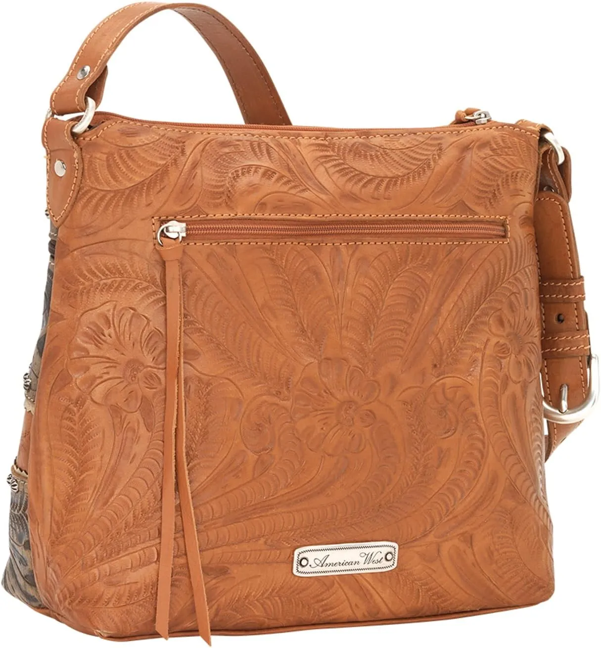 American West Ladies Saddle Ridge Zip Top Shoulder Bag