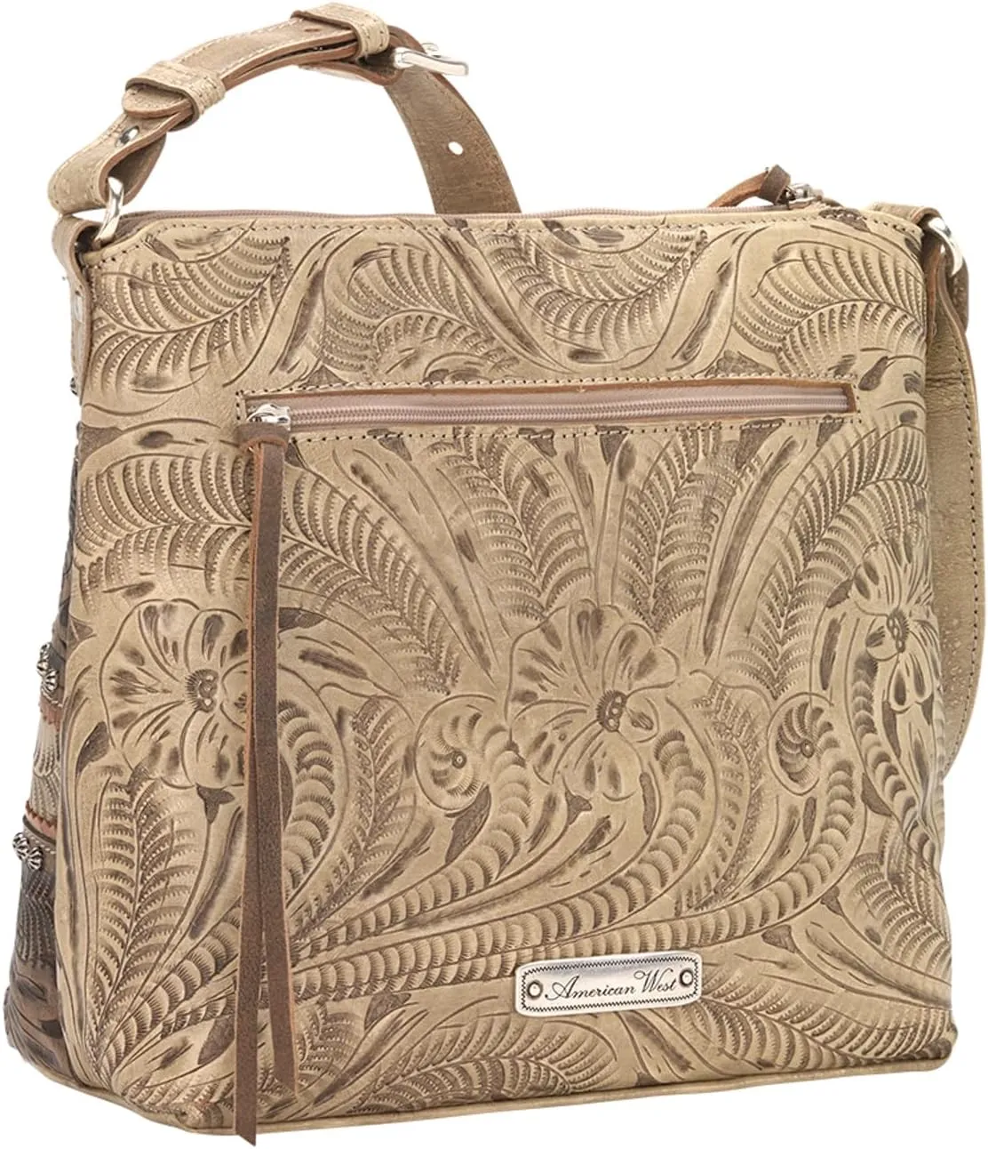 American West Ladies Saddle Ridge Zip Top Shoulder Bag