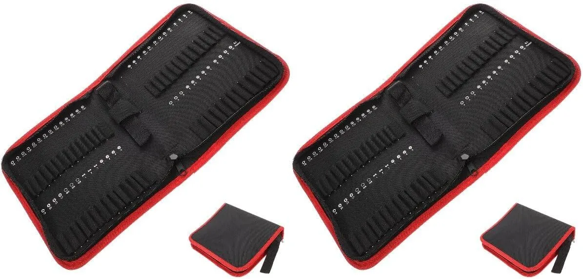 Angoily Drill Bit Storage Bag Zipper Bit Tool Bag Oxford Cloth Handheld Bit Pouch Tool Kits Organizer Storage Pouch Canvas