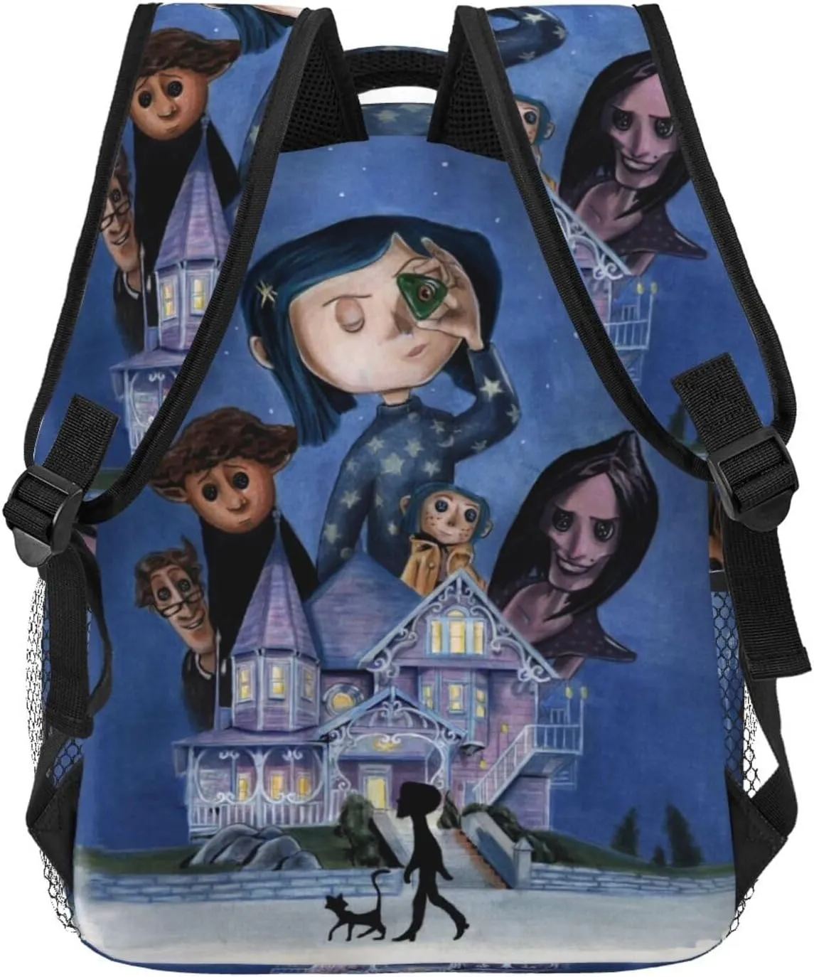 Animated Cora'Lines Movie Backpack Horror Travel Casual Daypacks Lightweight Laptop Bags Outdoor Knapsack Multi-Function Bookbag