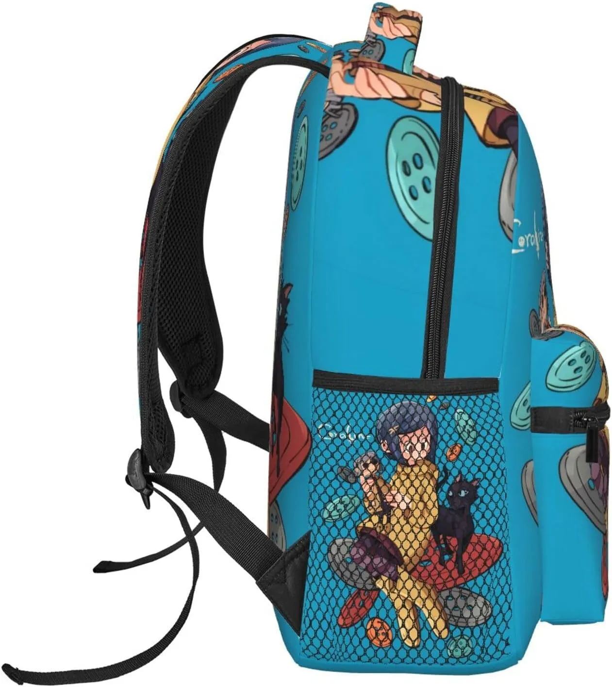 Animated Cora'Lines Movie Backpack Horror Travel Casual Daypacks Lightweight Laptop Bags Outdoor Knapsacks Multi-Function Bookbag