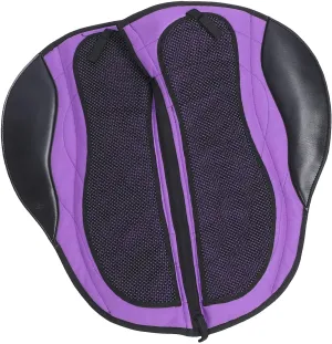Anti Slip English Saddle Pad,Non Slip Equestrian Horse Saddle Pad Thickened Lamb Fleece Breathable Shock Absorbing Microfiber Leather 70x36cm
