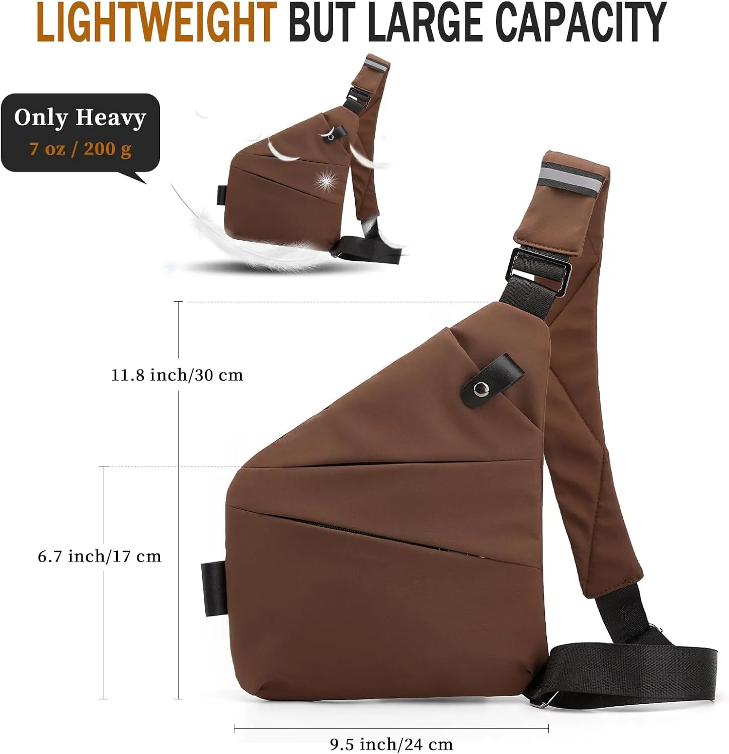 Anti Theft Crossbody Travel Bag for Women Men,Multi-pocket Crossbody Bag,Slim Sling Bag with Adjustable Strap