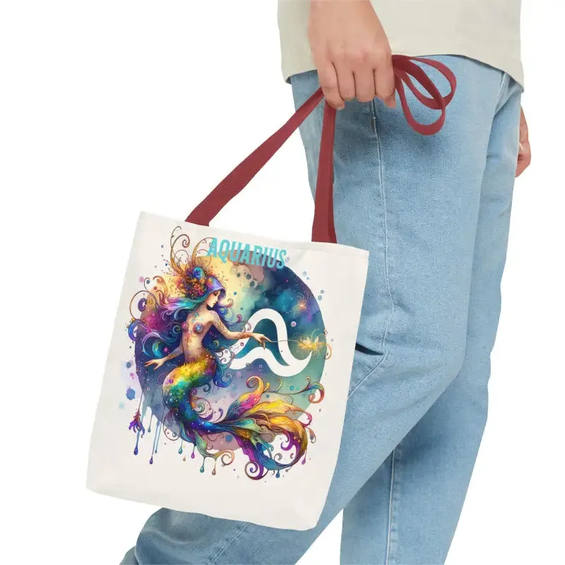 Aquarius Zodiac Tote Bag for Everyday Vibes