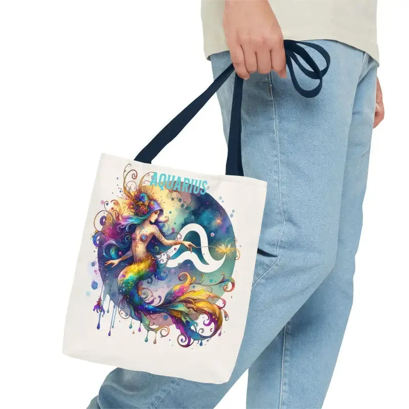 Aquarius Zodiac Tote Bag for Everyday Vibes