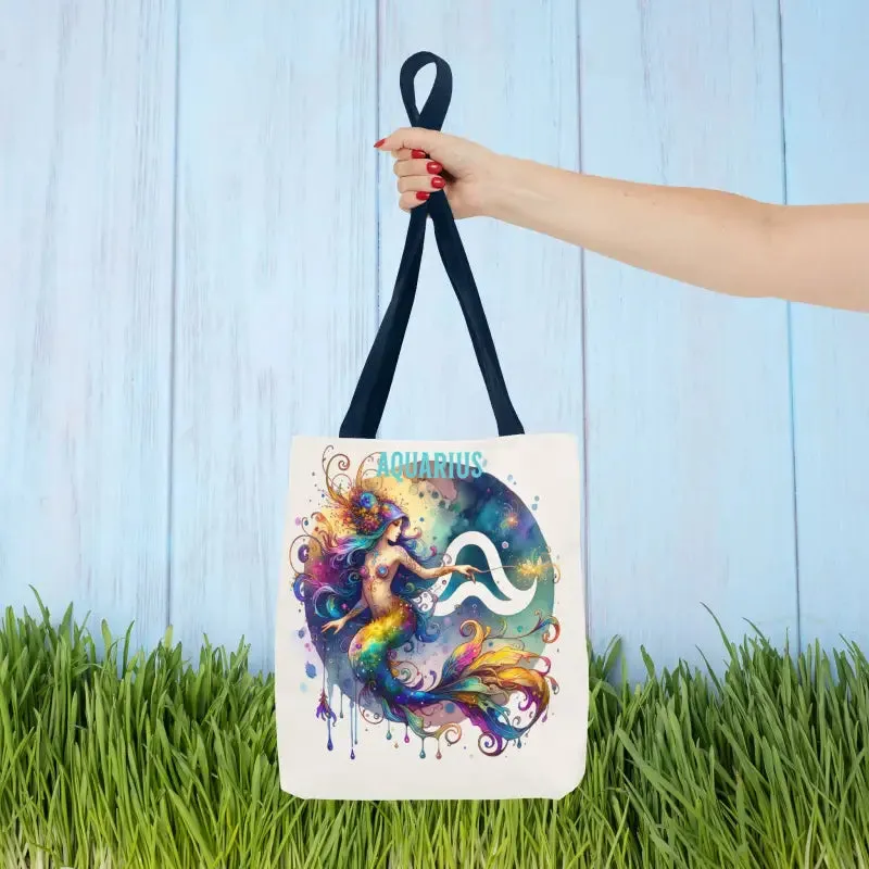 Aquarius Zodiac Tote Bag for Everyday Vibes