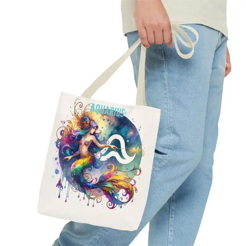 Aquarius Zodiac Tote Bag for Everyday Vibes