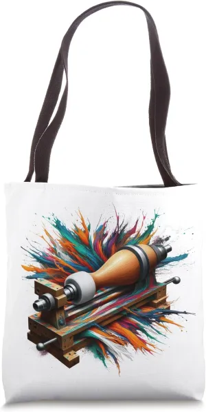 Art Turner Turning Lathing Woodworking Dad Lathe Tote Bag