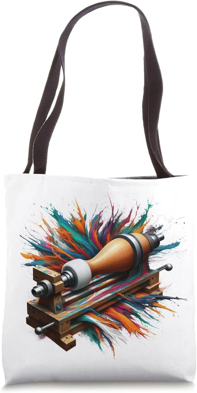 Art Turner Turning Lathing Woodworking Dad Lathe Tote Bag