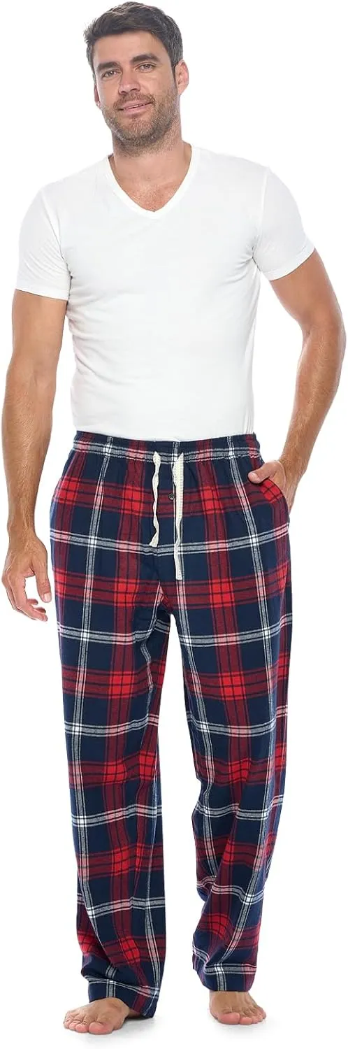 Ashford & Brooks Mens Super Soft Flannel Plaid Pajama Sleep Pants