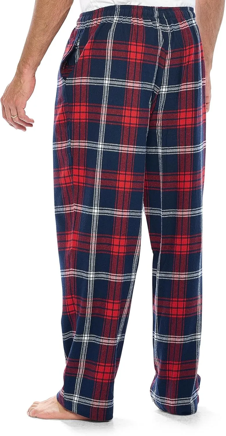 Ashford & Brooks Mens Super Soft Flannel Plaid Pajama Sleep Pants