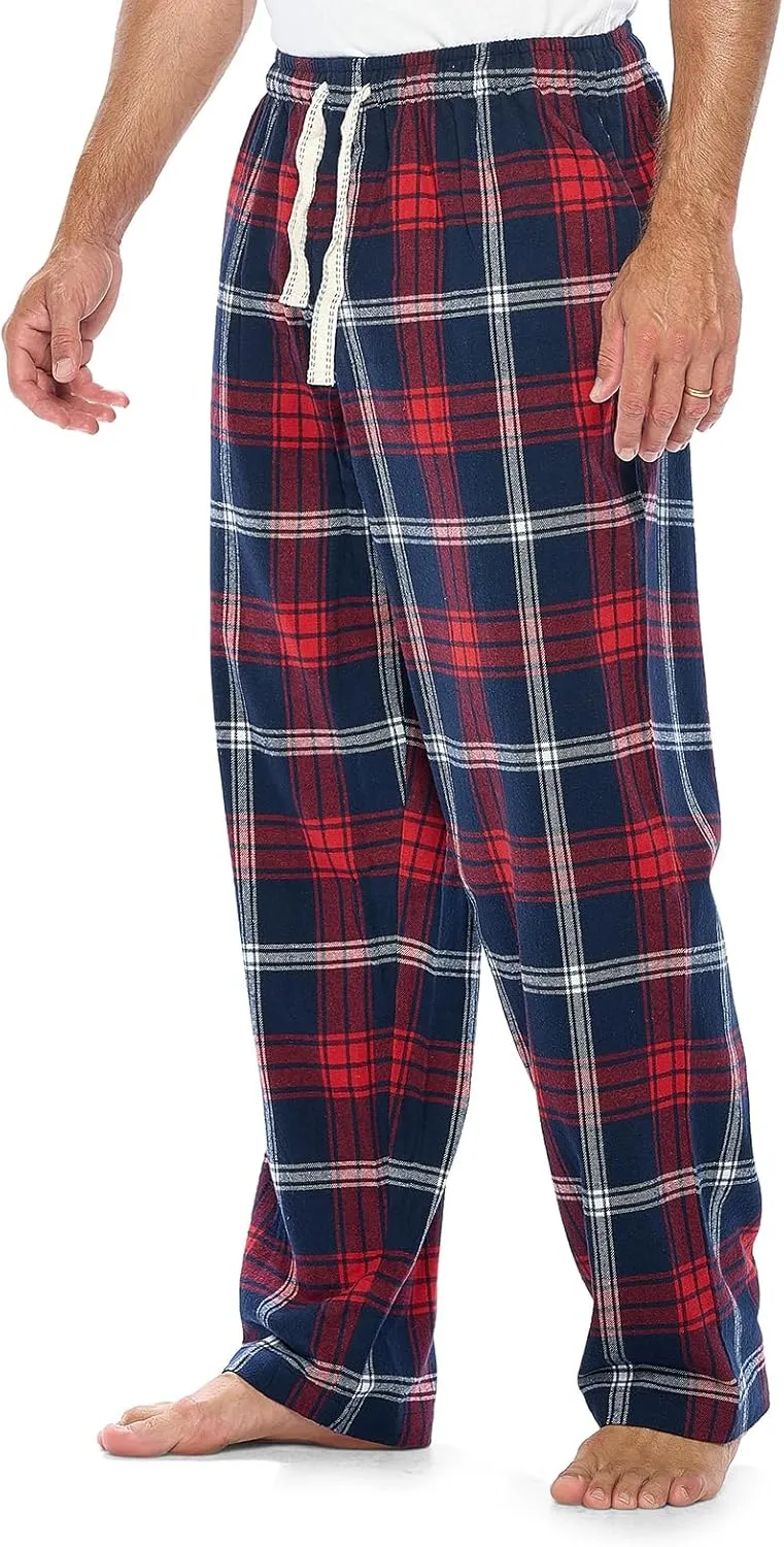Ashford & Brooks Mens Super Soft Flannel Plaid Pajama Sleep Pants