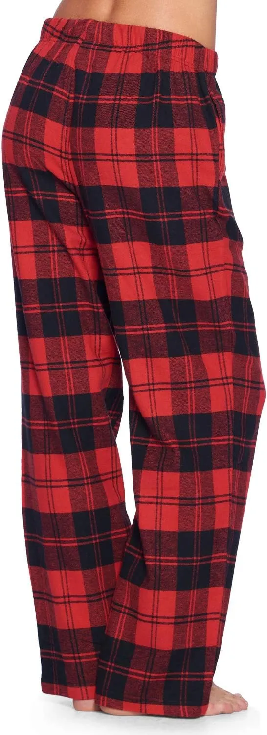 Ashford & Brooks Women's Super Soft Flannel Plaid Pajama Sleep Pants