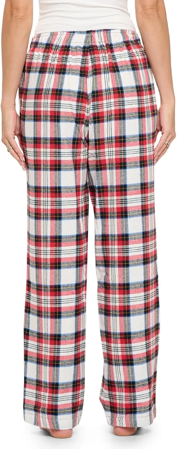 Ashford & Brooks Women's Super Soft Flannel Plaid Pajama Sleep Pants