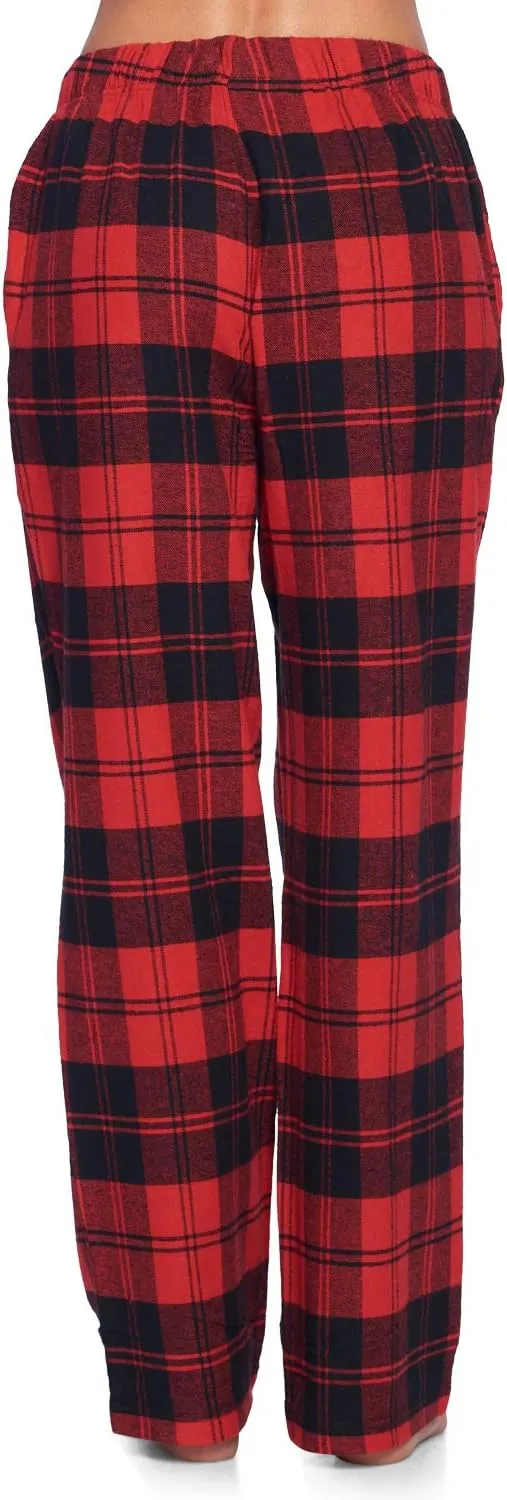 Ashford & Brooks Women's Super Soft Flannel Plaid Pajama Sleep Pants
