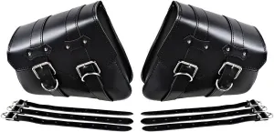 Astra Depot Left Right PU Leather Motorcycle Solo Swingarm Side Tool Bag Saddlebag Compatible with Harley Sportster XL883 XL1200