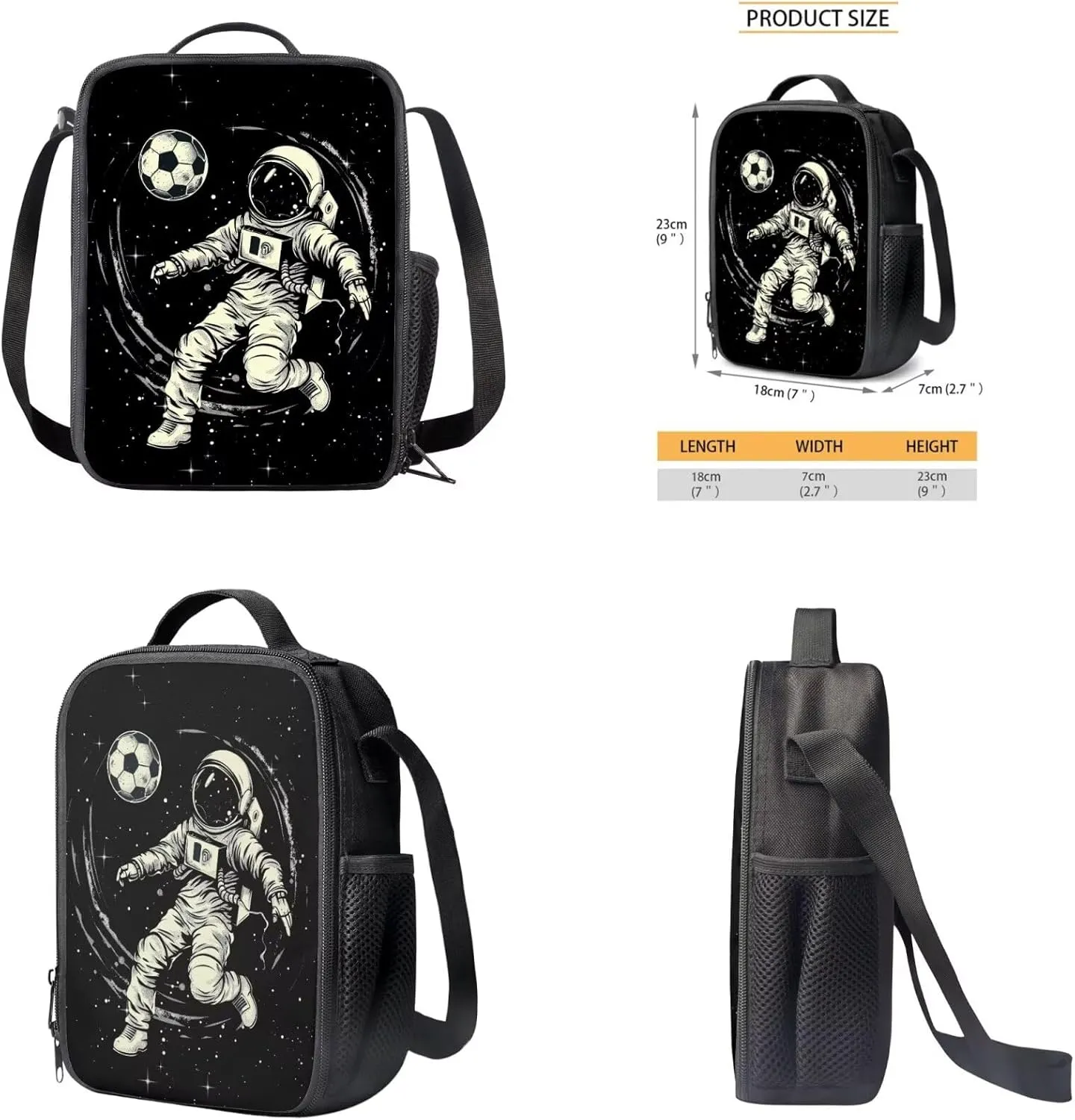 Astronaut Elementary School Backpack for Boys with Lunchbox and Pencil Case 4 Pcs Cool Backpacks for Boys Kids Bookbags with Padded Straps School Bag for Students Hiking Daypacks