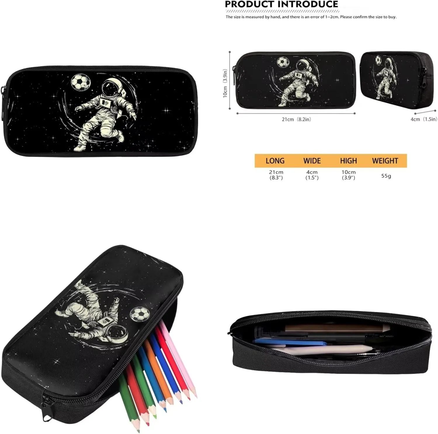 Astronaut Elementary School Backpack for Boys with Lunchbox and Pencil Case 4 Pcs Cool Backpacks for Boys Kids Bookbags with Padded Straps School Bag for Students Hiking Daypacks
