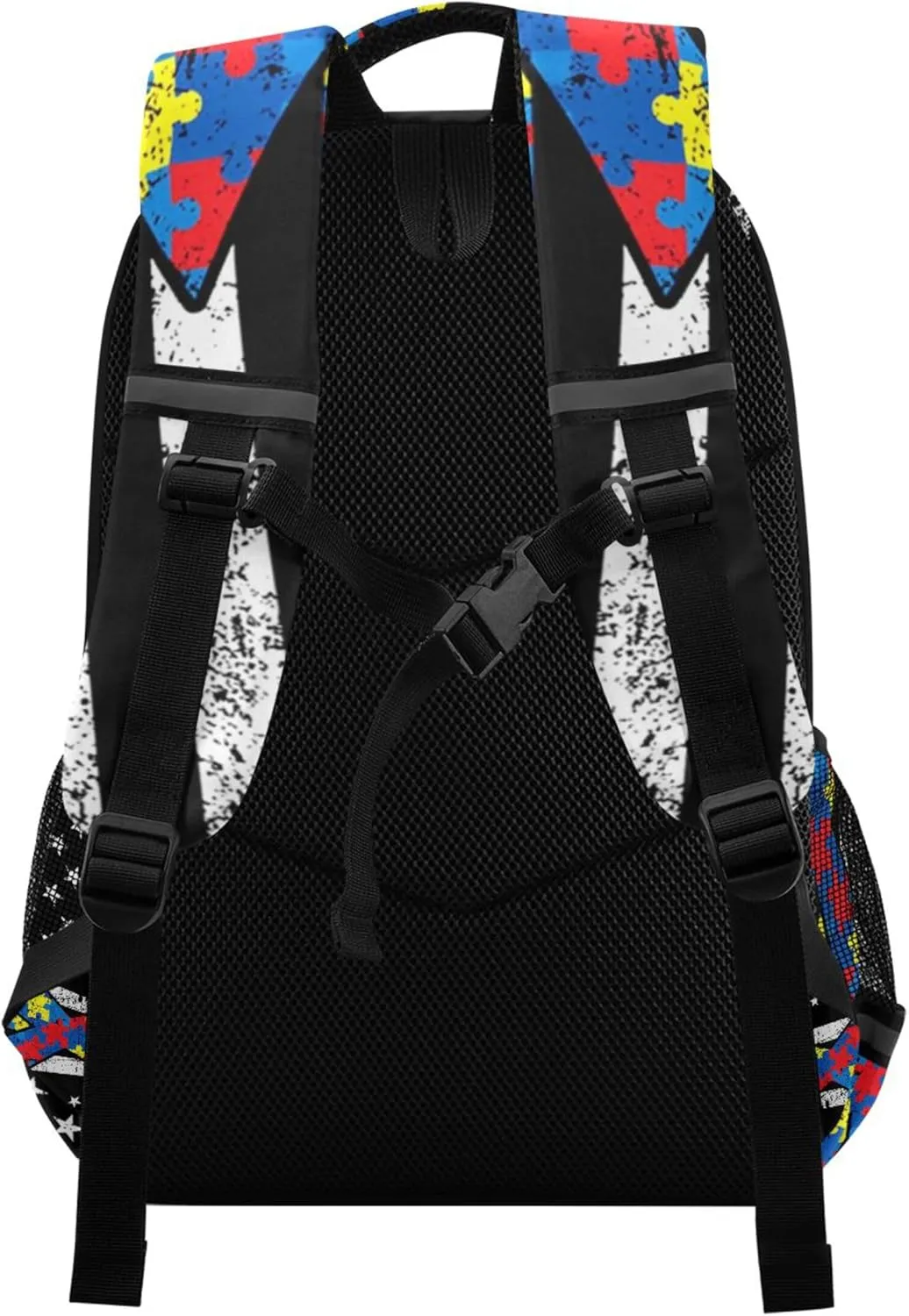 Autism Awareness American Flag Printing Backpack for Student Kids Rucksack Boys Girls School Bag Travel Daypack