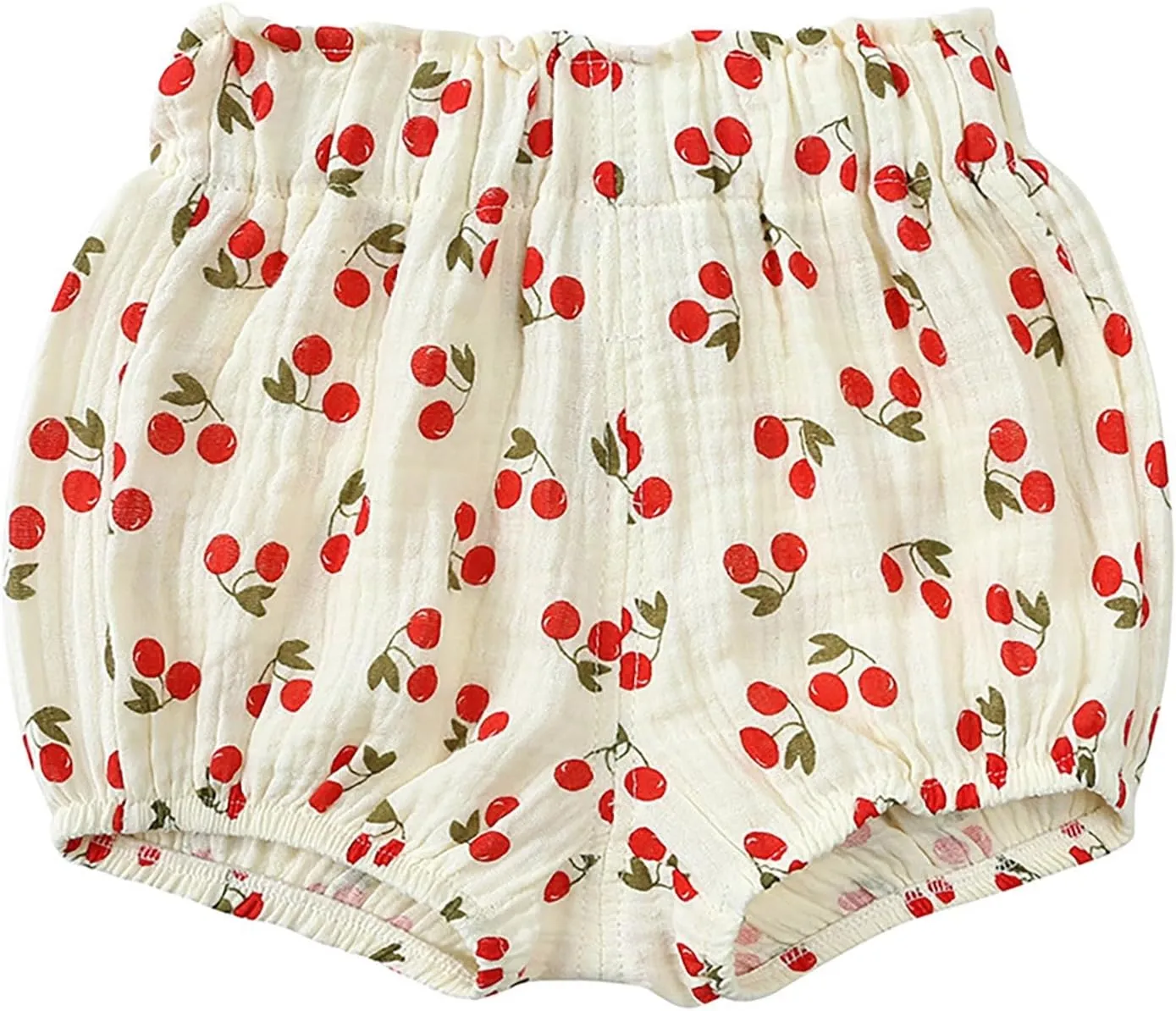 Baby Girl Boy Bottom Shorts Heart-Shaped Print Elastic Shorts Baby Cover Summer Loose Harem Short Cute Training Pants