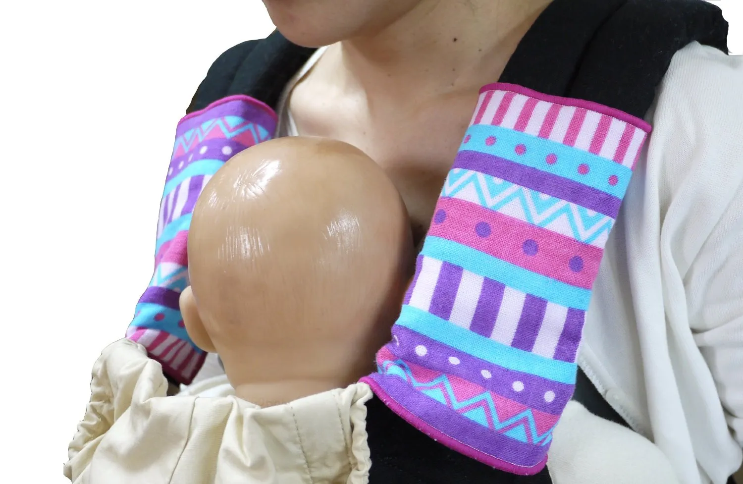 Baby Hopper Reversible Belt Cover - Pink Border
