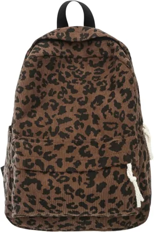 Back Packs，Student School Bag Autumn Winter Backpack Large Capacity Laptop Daypacks Leopards Print Backpack Travel Preppy Bag