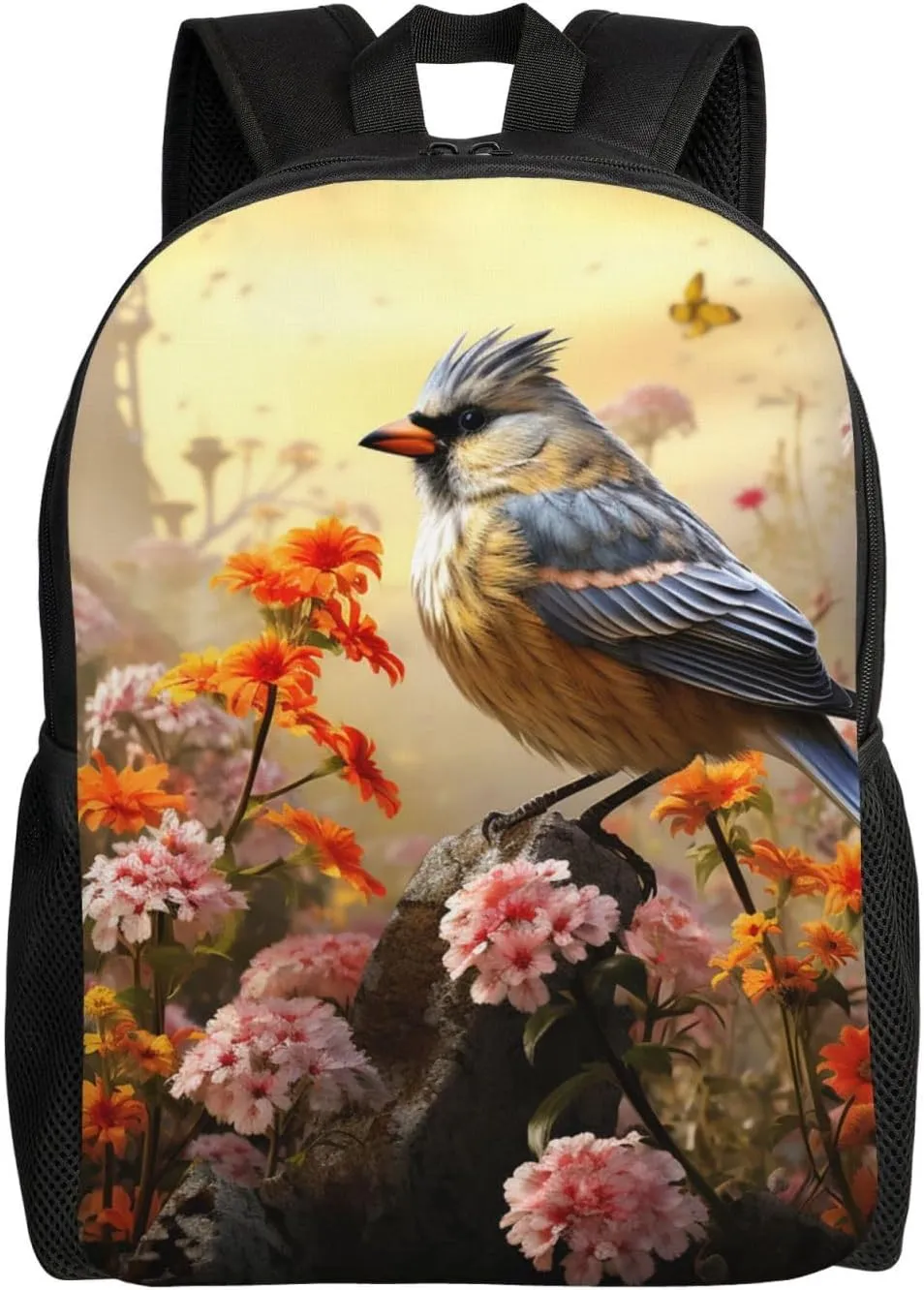 Backpack for Men Women 16.1 Inch Laptop Backpack Sparrow Birds Sing Daypack Laptop Bag for Travel