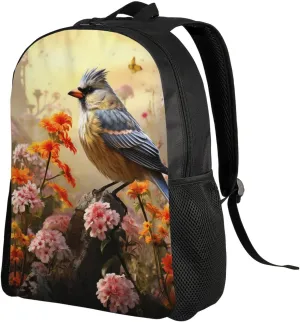 Backpack for Men Women 16.1 Inch Laptop Backpack Sparrow Birds Sing Daypack Laptop Bag for Travel