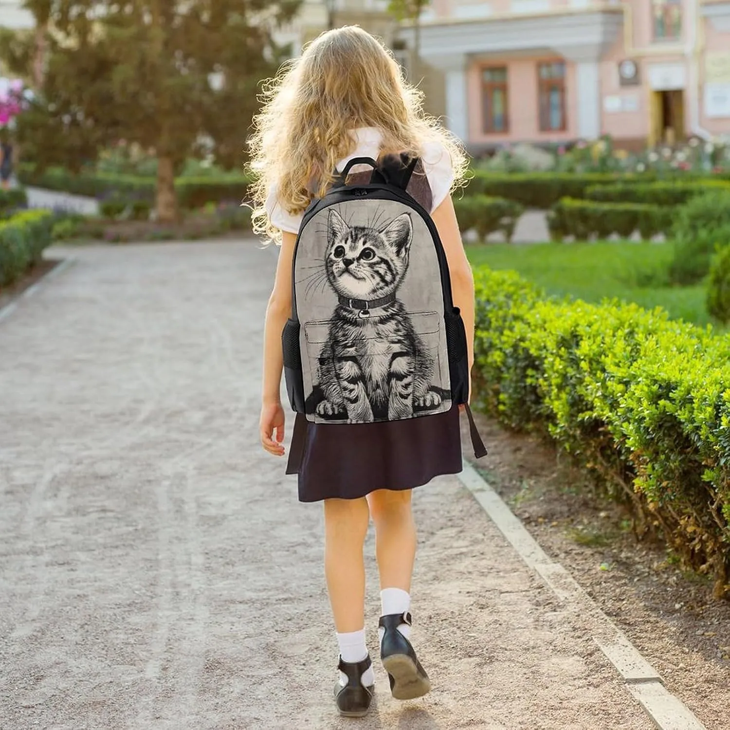Backpack for Men Women Laptop Backpack Art Style Cat Casual Daypack Laptop Bag for Travel