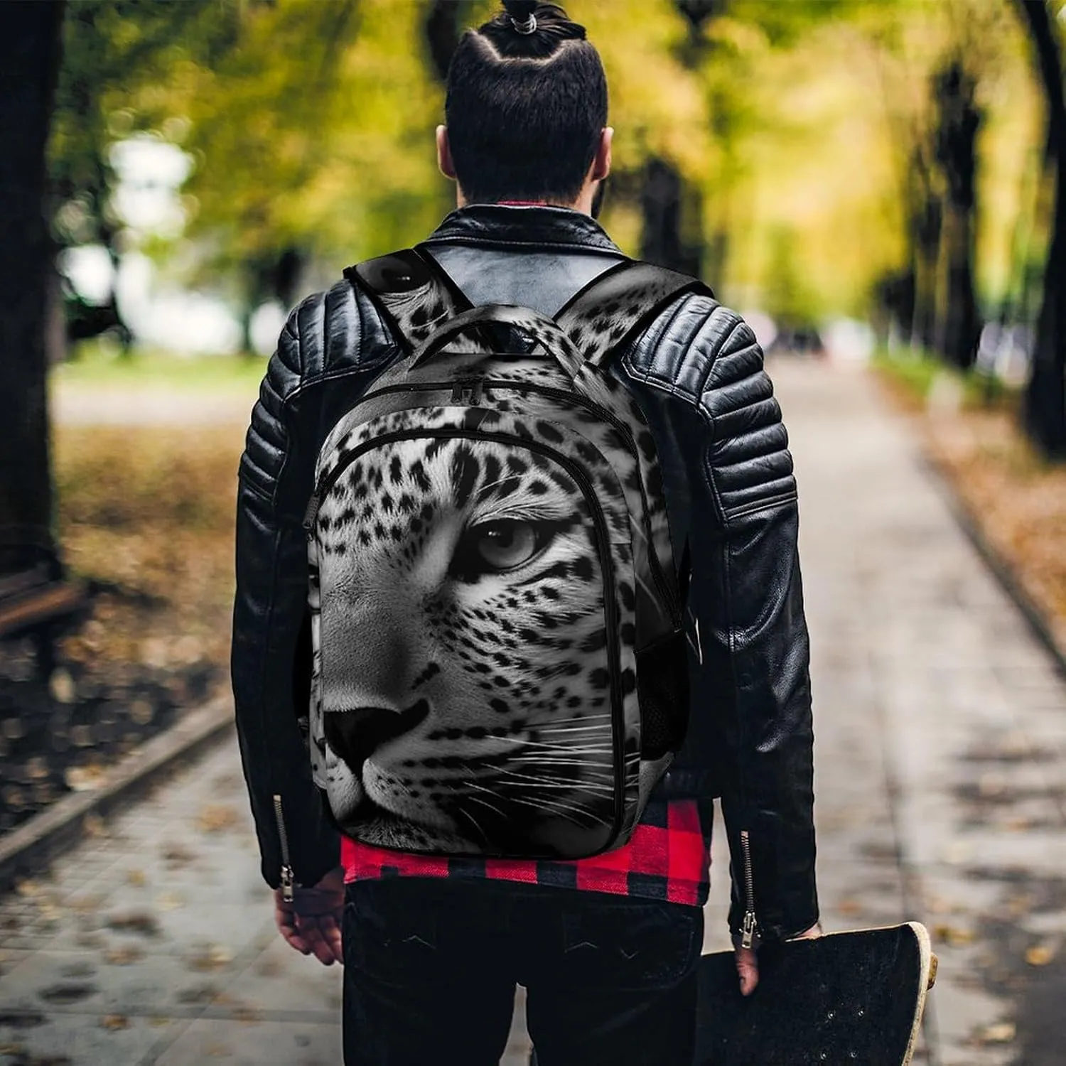 Backpack for Men Women Laptop Backpack Black And White Pattern Casual Daypack Laptop Bag for Travel