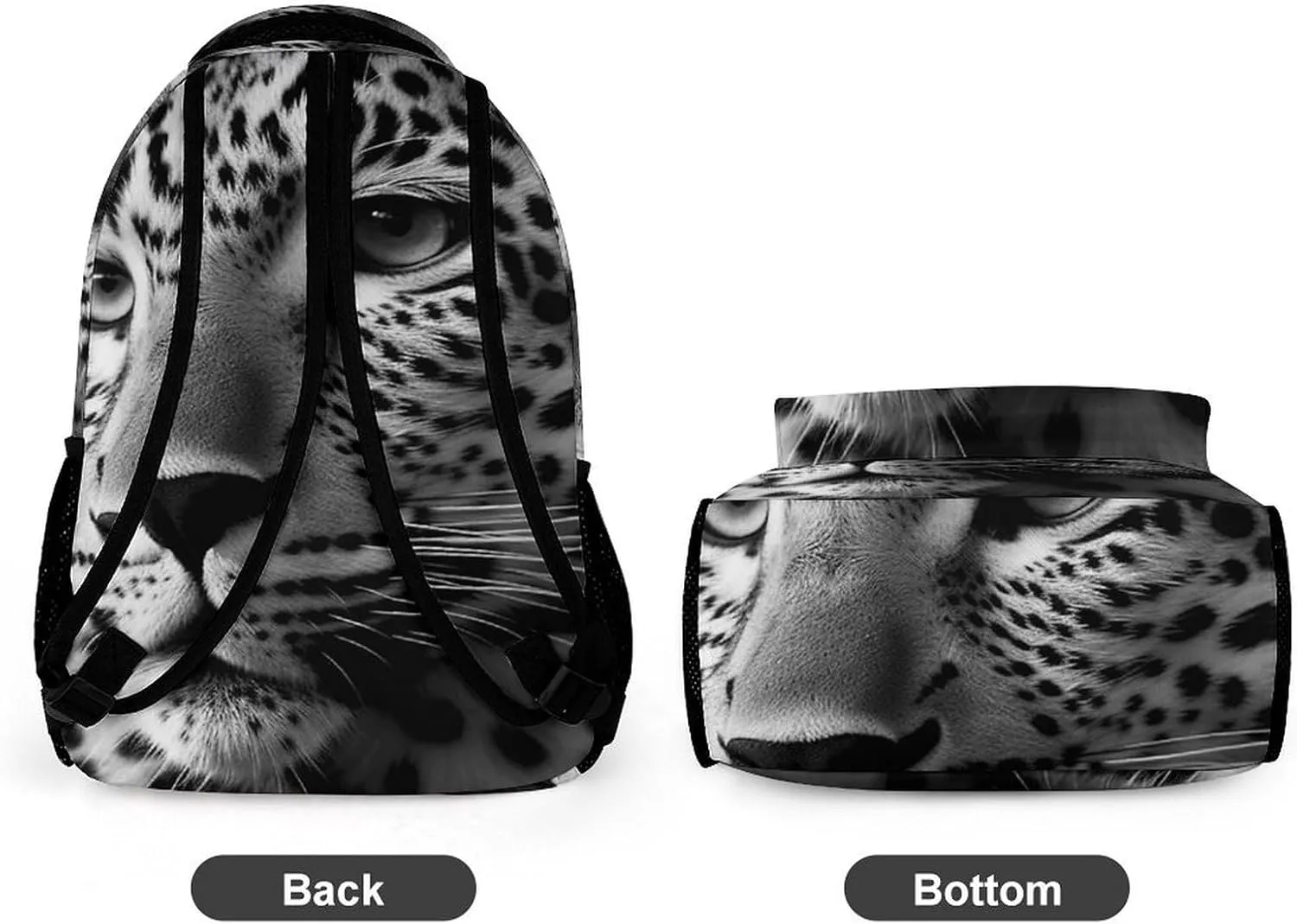 Backpack for Men Women Laptop Backpack Black And White Pattern Casual Daypack Laptop Bag for Travel