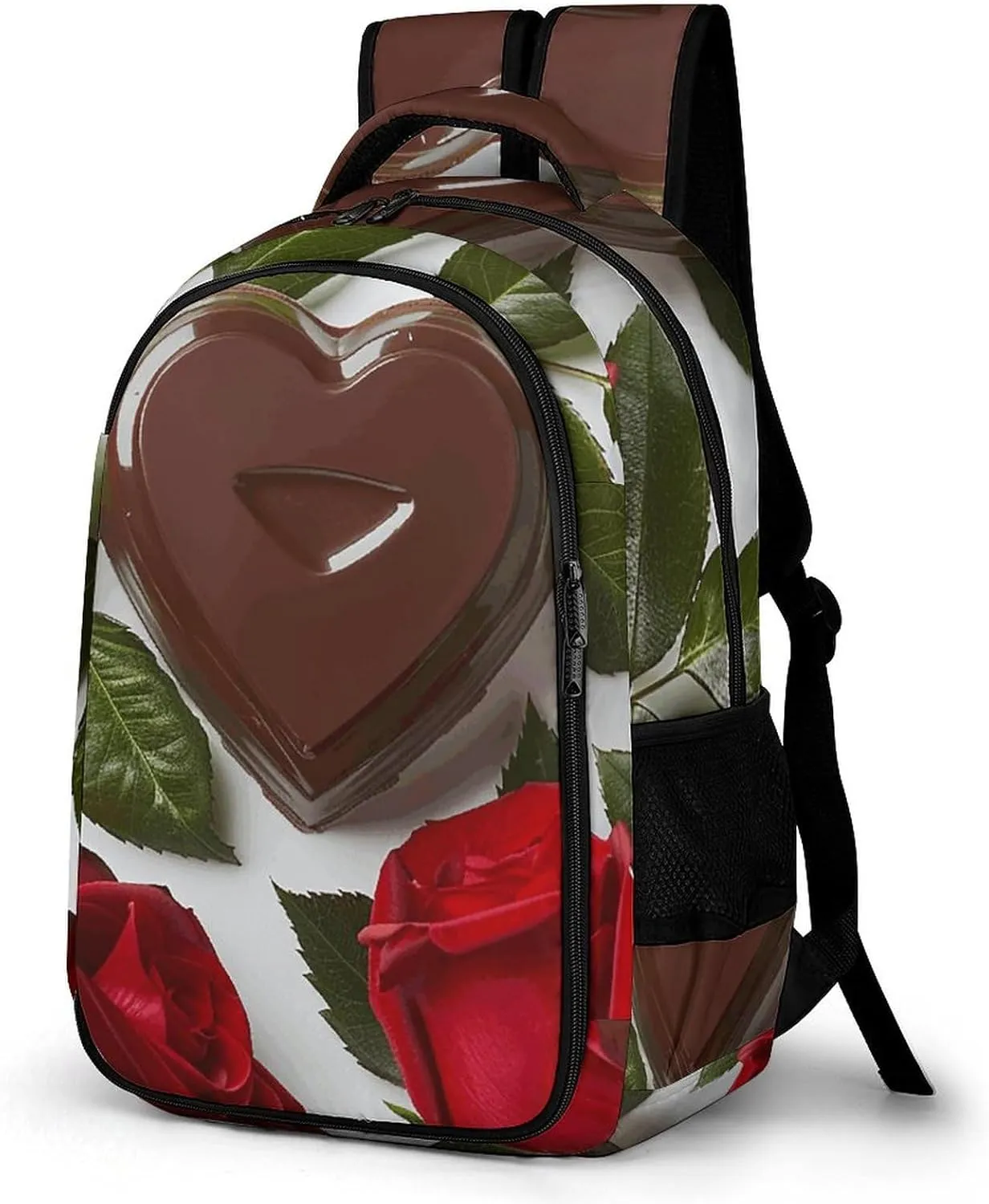 Backpack for Men Women Laptop Backpack Chocolate And Roses Casual Daypack Laptop Bag for Travel