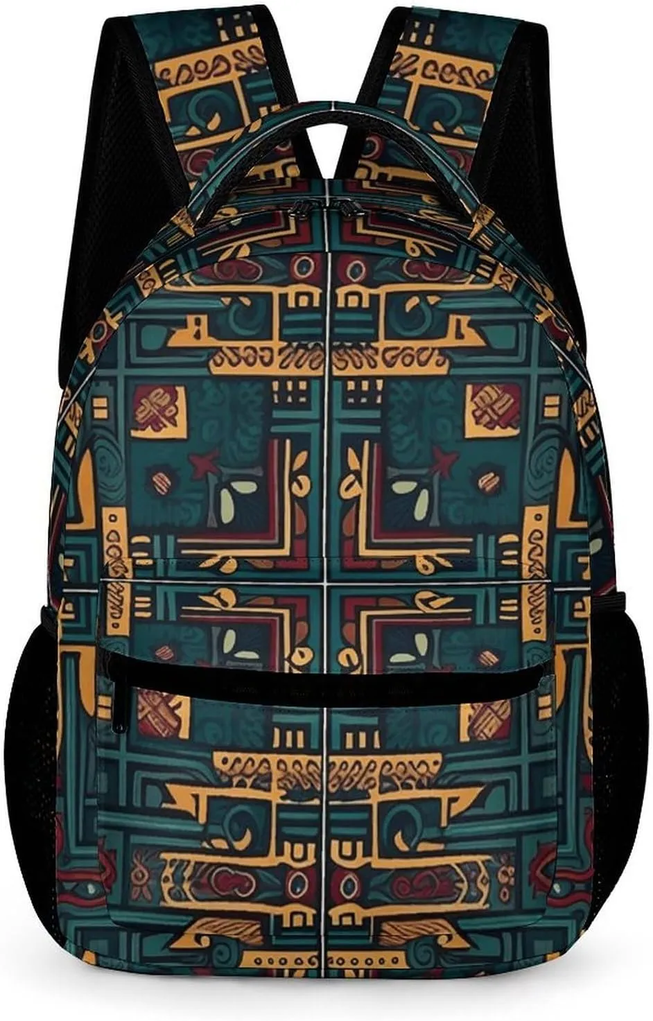 Backpack for Men Women Laptop Backpack Cyan And Red Casual Daypack Laptop Bag for Travel