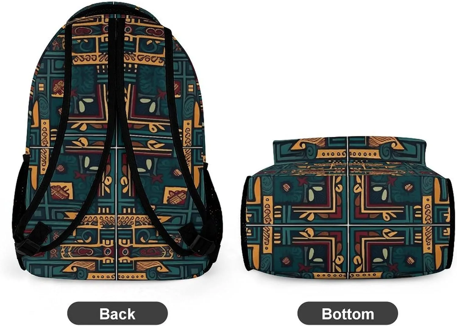 Backpack for Men Women Laptop Backpack Cyan And Red Casual Daypack Laptop Bag for Travel