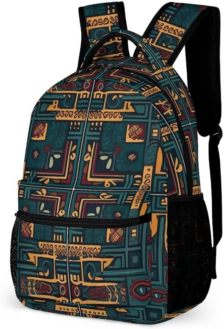 Backpack for Men Women Laptop Backpack Cyan And Red Casual Daypack Laptop Bag for Travel