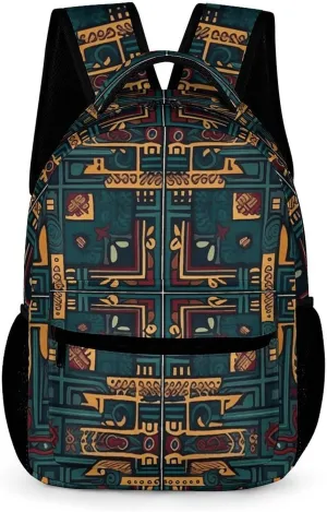Backpack for Men Women Laptop Backpack Cyan And Red Casual Daypack Laptop Bag for Travel