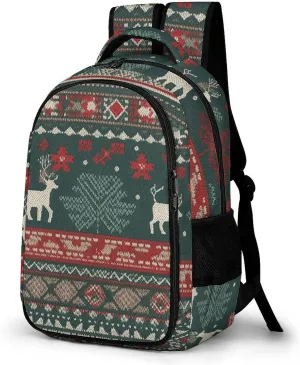 Backpack for Men Women Laptop Backpack Dark Green And Gray Casual Daypack Laptop Bag for Travel