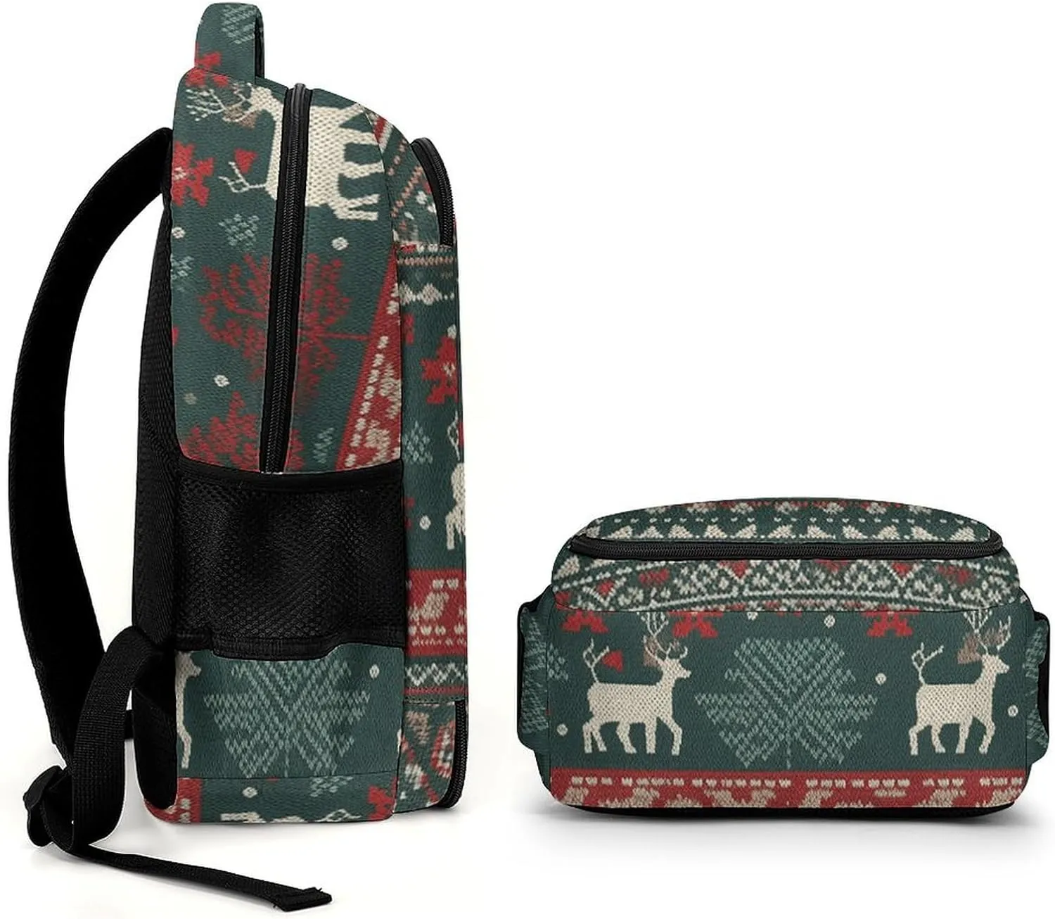 Backpack for Men Women Laptop Backpack Dark Green And Gray Casual Daypack Laptop Bag for Travel