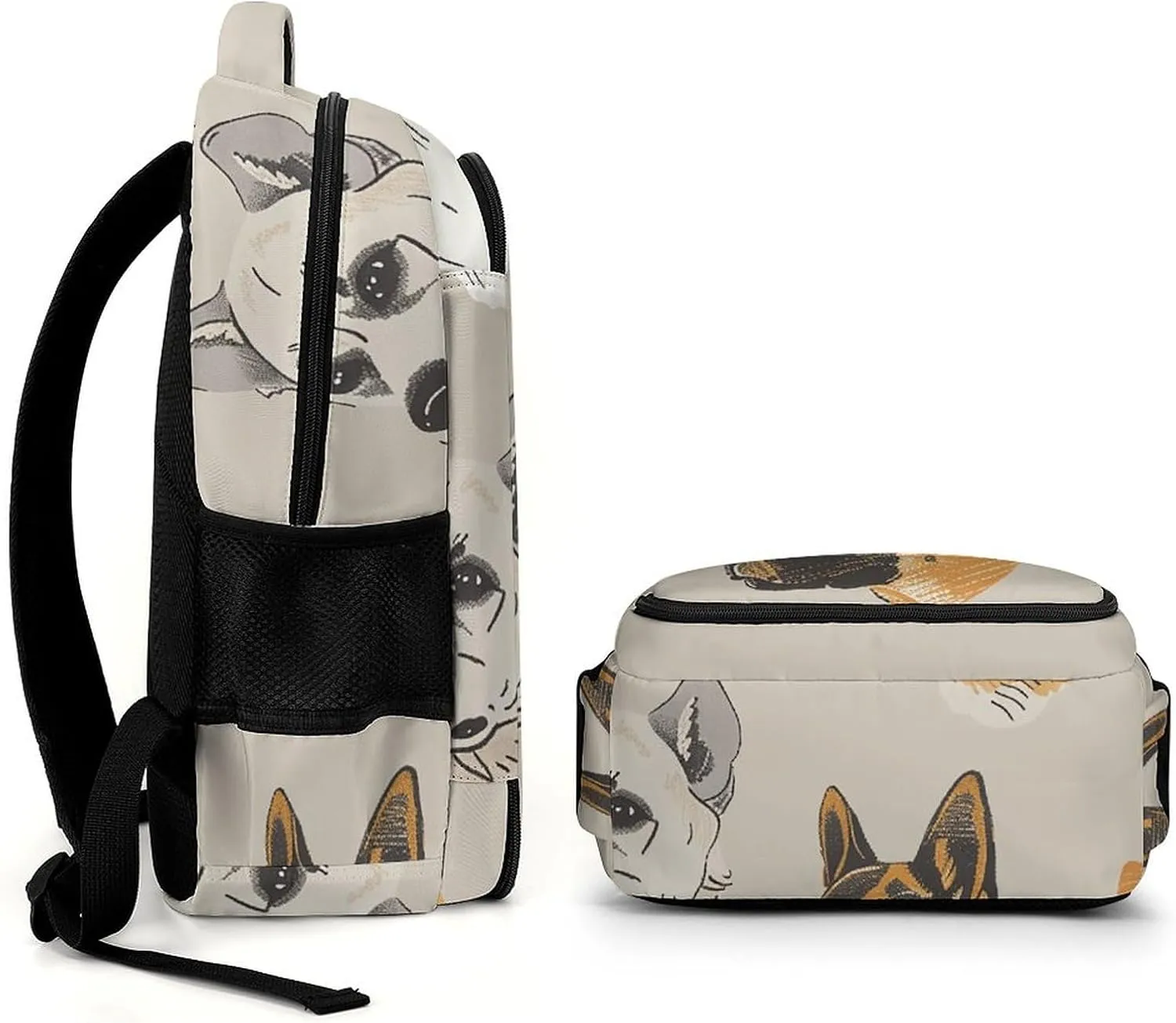 Backpack for Men Women Laptop Backpack Dog Head Pattern Casual Daypack Laptop Bag for Travel