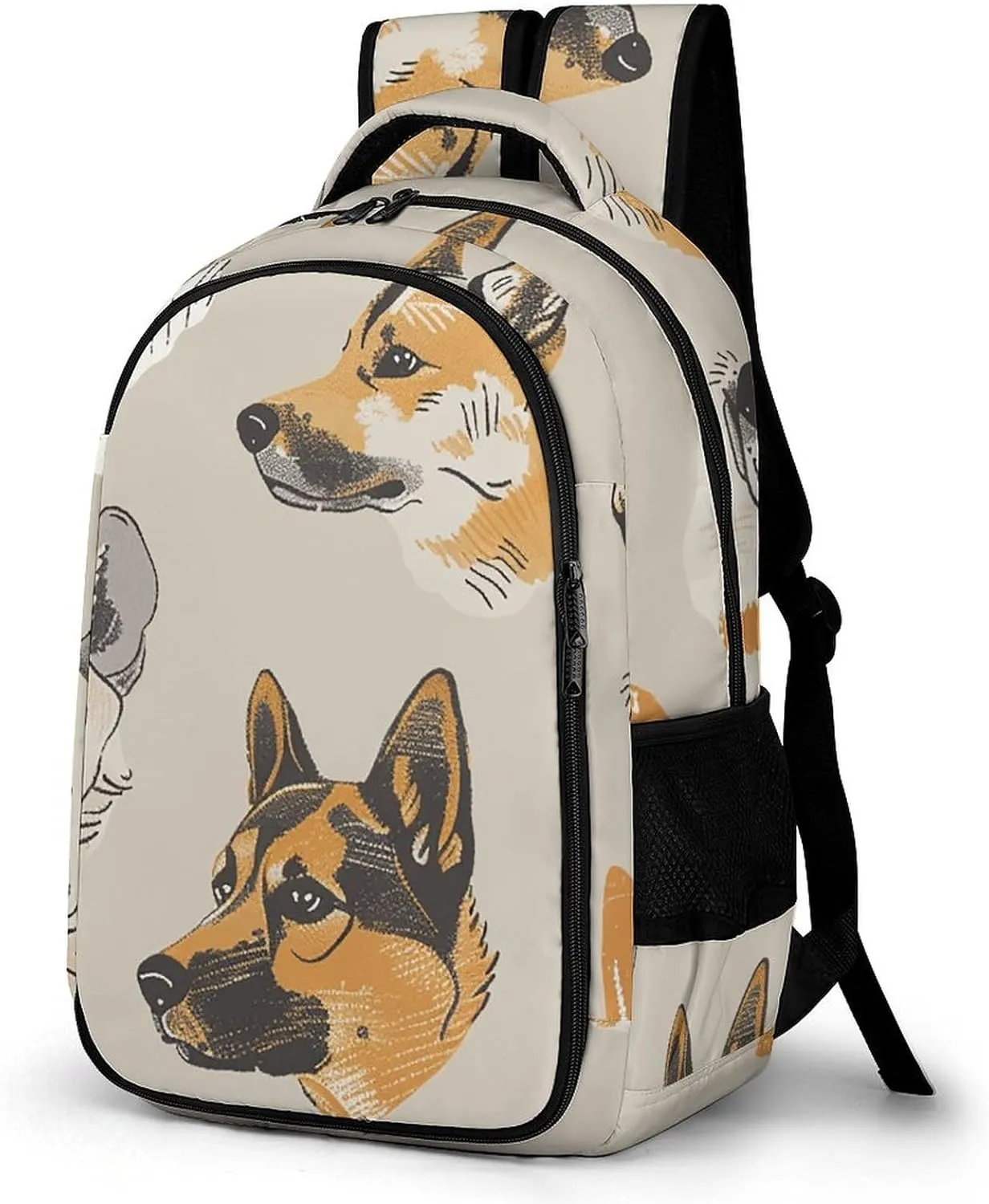 Backpack for Men Women Laptop Backpack Dog Head Pattern Casual Daypack Laptop Bag for Travel