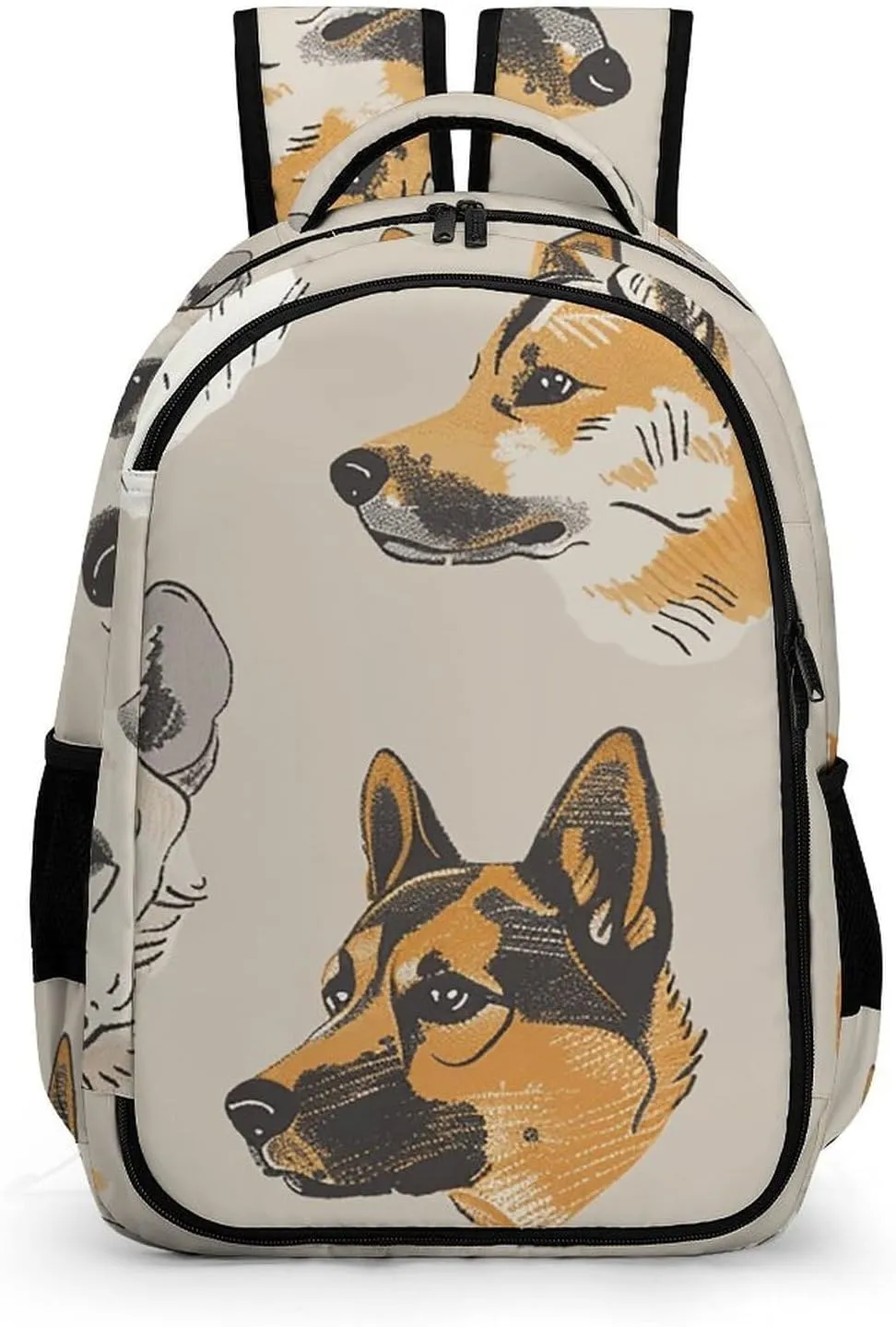 Backpack for Men Women Laptop Backpack Dog Head Pattern Casual Daypack Laptop Bag for Travel