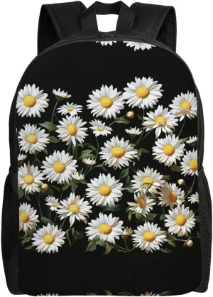 Backpack for Men Women Laptop Backpack Dolphin in the coral reef Daypack Laptop Bag for Travel, Daisy, One Size