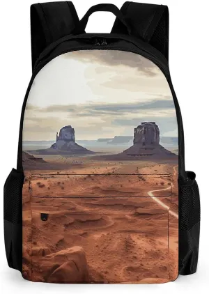 Backpack for Men Women Laptop Backpack Landscape of Monument Valley Casual Daypack Laptop Bag for Travel