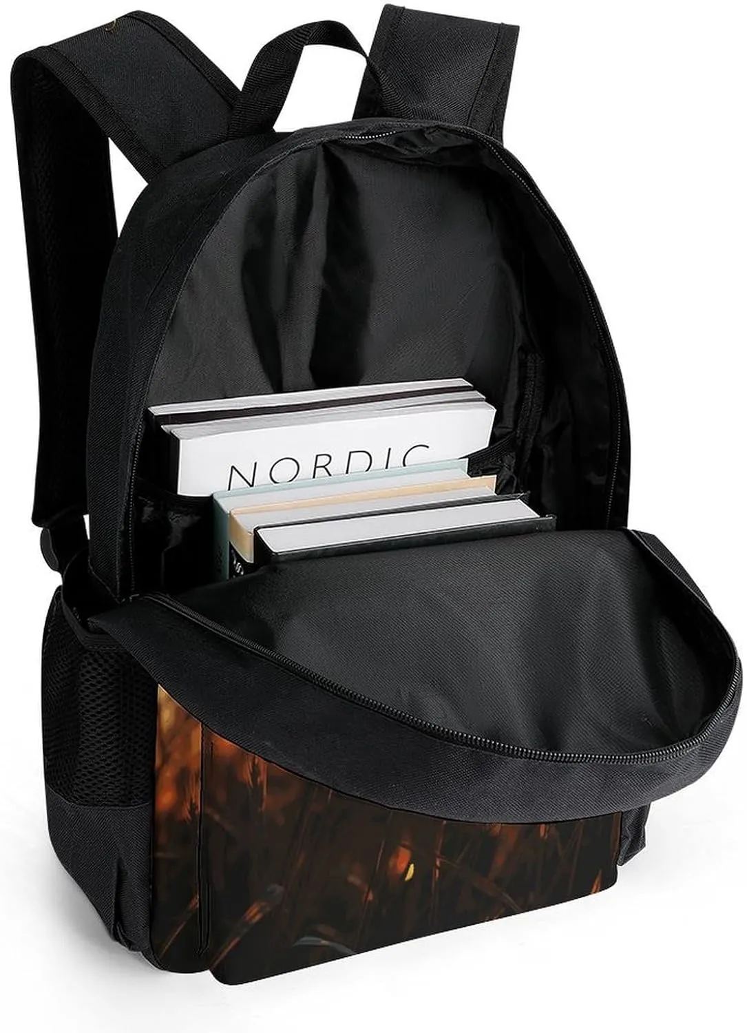 Backpack for Men Women Laptop Backpack Night Brown Wheat Casual Daypack Laptop Bag for Travel