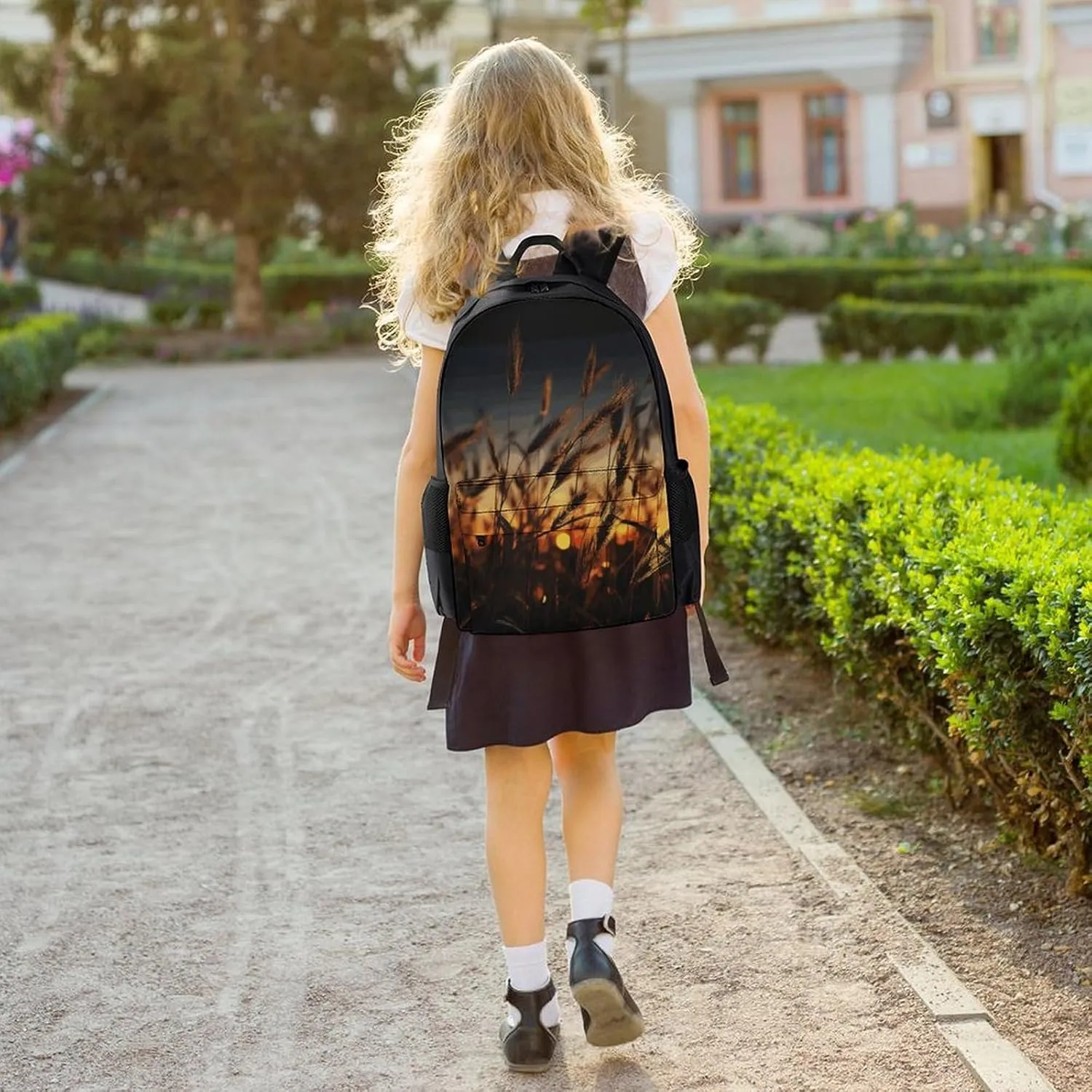 Backpack for Men Women Laptop Backpack Night Brown Wheat Casual Daypack Laptop Bag for Travel