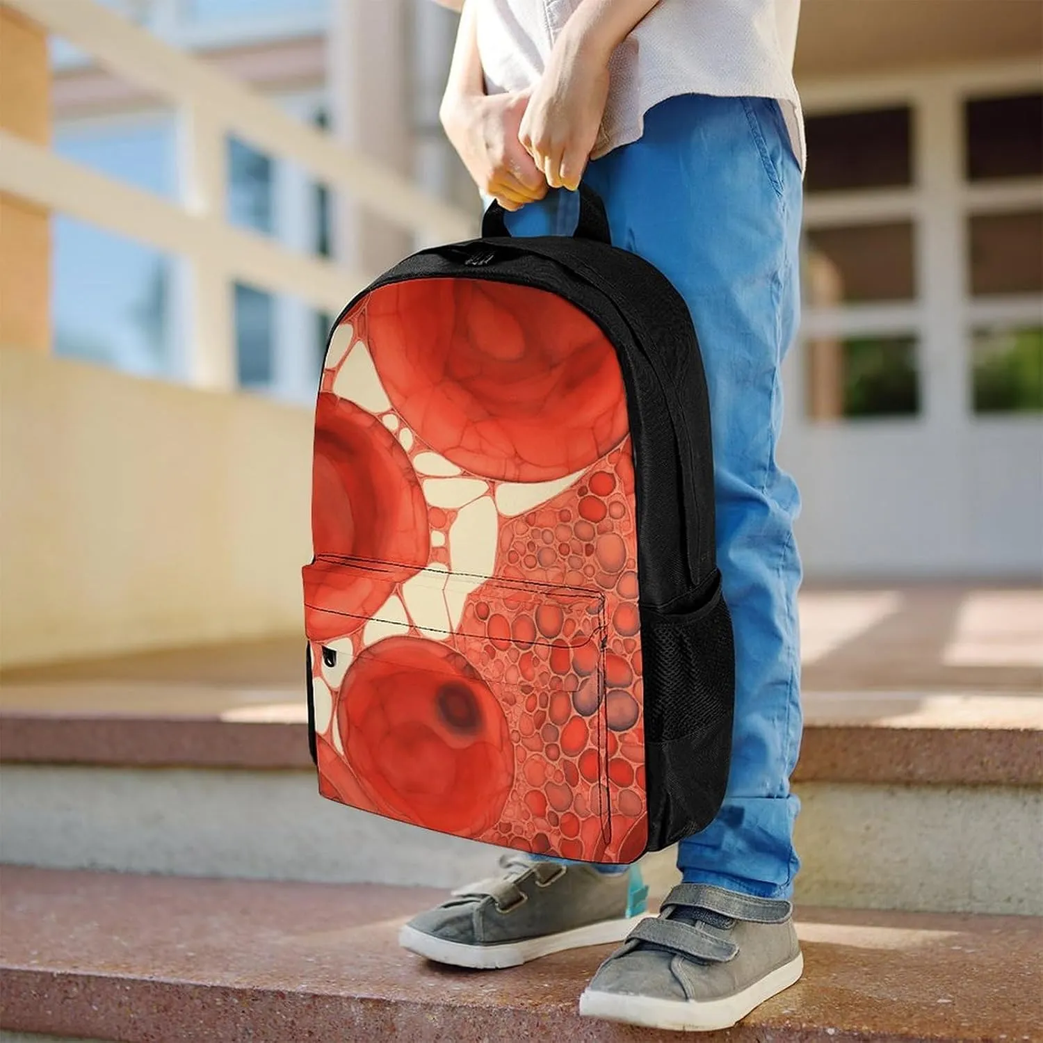 Backpack for Men Women Laptop Backpack Realistic Red Cells Casual Daypack Laptop Bag for Travel