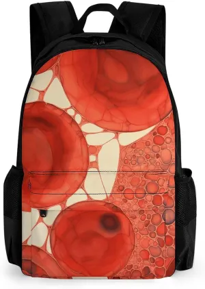 Backpack for Men Women Laptop Backpack Realistic Red Cells Casual Daypack Laptop Bag for Travel