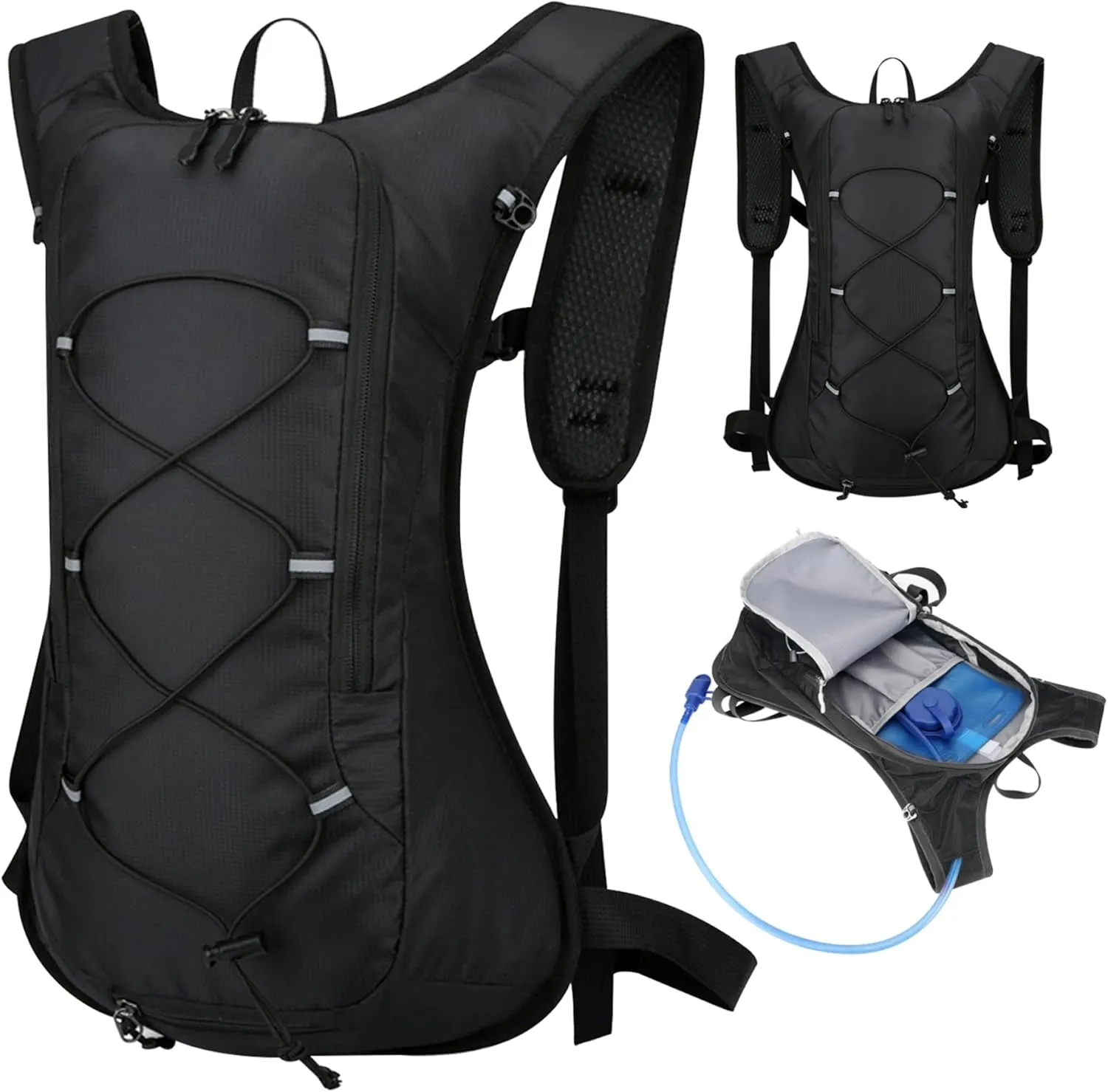 Backpack Hydration Pack, Insulated Water Backpack, Hiking Backpack with Water Bladder, Water Bladder Backpack for Hiking, Biking, Running, Climbing